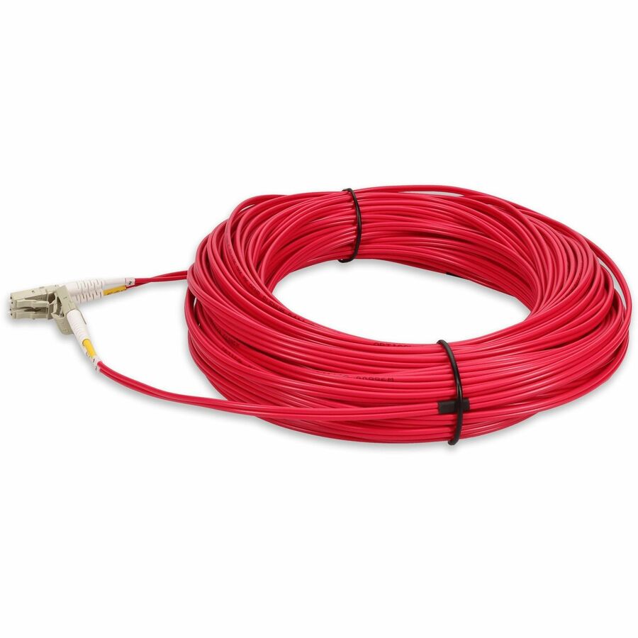 Addon Networks 40M Lc M/M Om4 Red Duplx 2-Strand Plenum Fibre Optic Cable Ofnr