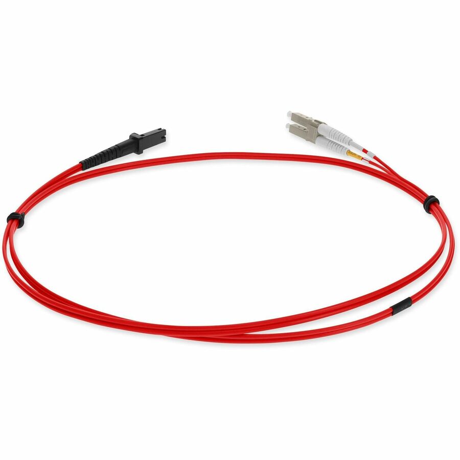 Addon Networks 4M Lc (Male) To Mt-Rj (Male) Red Om1 Duplex Fiber Ofnr (Riser-Rated) Taa Compliant Patch Cable