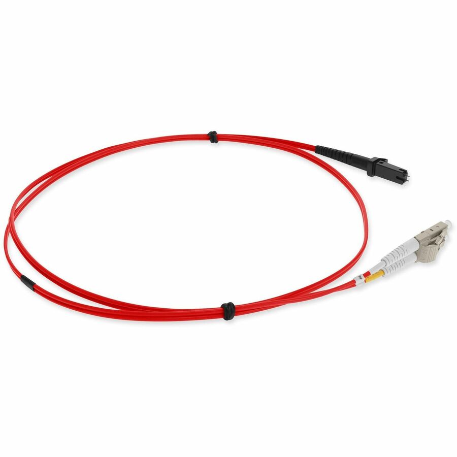 Addon Networks 4M Lc (Male) To Mt-Rj (Male) Red Om1 Duplex Fiber Ofnr (Riser-Rated) Taa Compliant Patch Cable