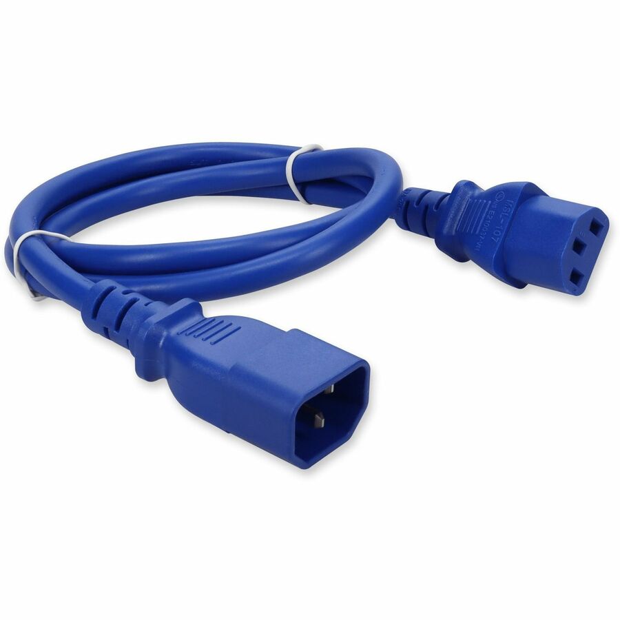 Addon Networks Add-C132C1414Awg3Ftbe Power Cable Blue 0.91 M C14 Coupler C13 Coupler