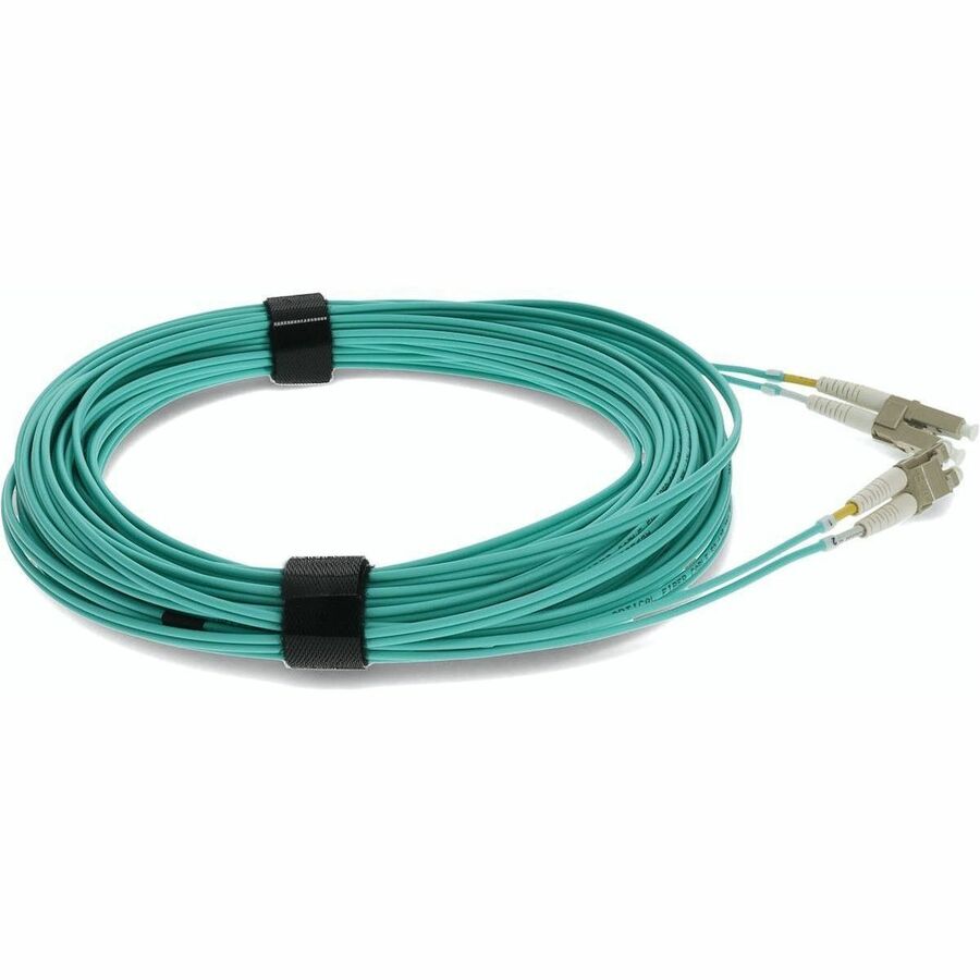 Addon Networks Add-Lc-Lc-15M5Om4Lz Fibre Optic Cable 15 M Om4 Aqua Colour