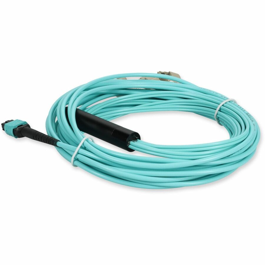 Addon Networks Add-Mpom-4Lc7M5Om4 Fibre Optic Cable 7 M Mpo 8X Lc Ofnr Om4 Aqua Colour