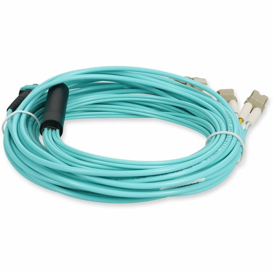 Addon Networks Add-Mpom-4Lc7M5Om4 Fibre Optic Cable 7 M Mpo 8X Lc Ofnr Om4 Aqua Colour