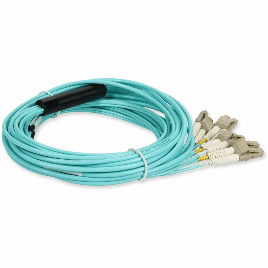 Addon Networks Add-Mpom-4Lc7M5Om4 Fibre Optic Cable 7 M Mpo 8X Lc Ofnr Om4 Aqua Colour