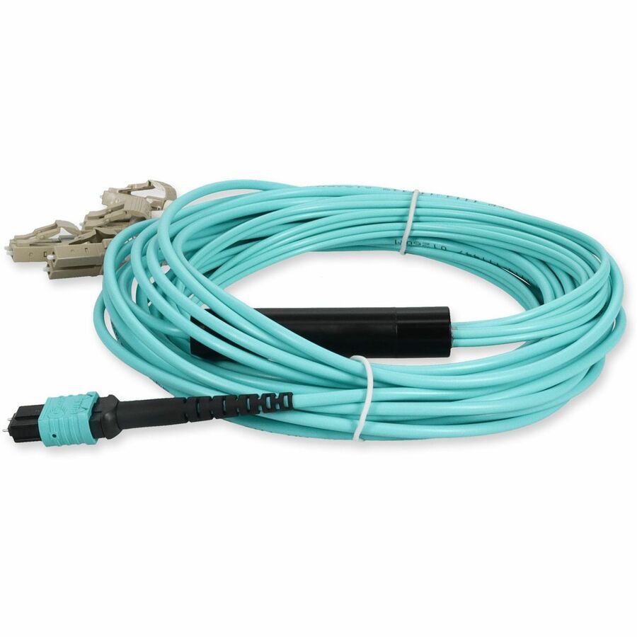 Addon Networks Add-Mpom-4Lc7M5Om4 Fibre Optic Cable 7 M Mpo 8X Lc Ofnr Om4 Aqua Colour
