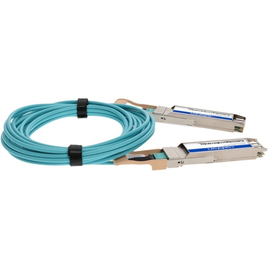 Addon Networks Aoc-O-O-400G-8M-Ao Infiniband Cable Osfp Aqua Colour, Silver