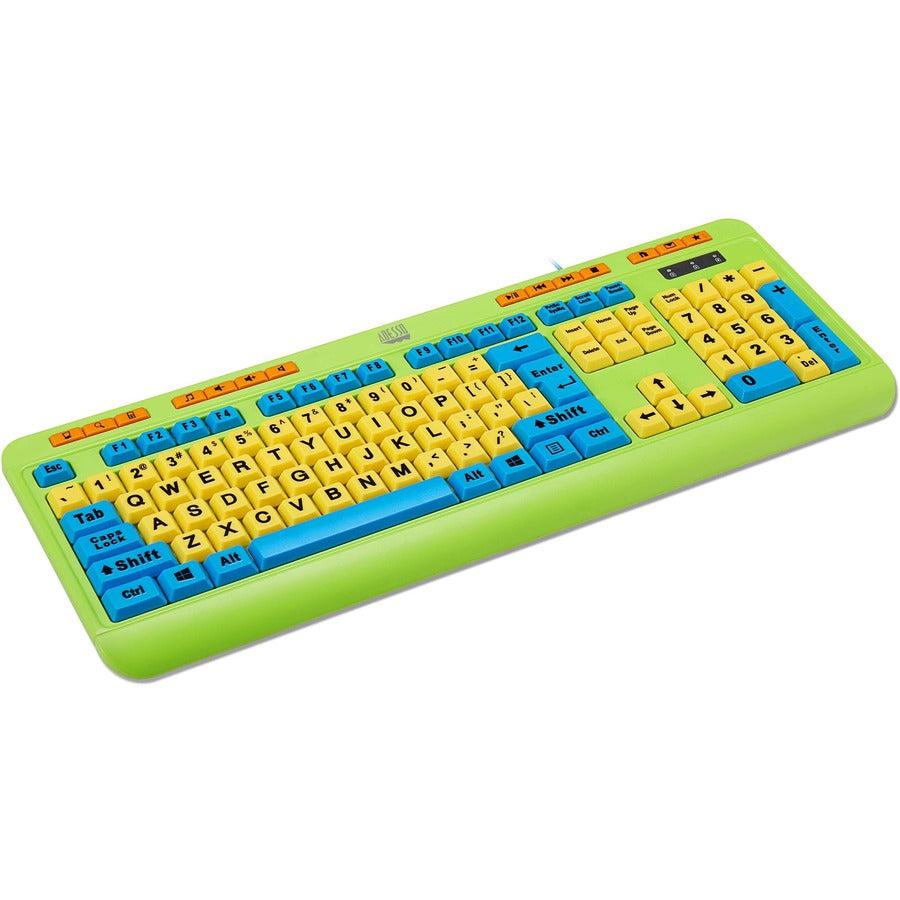 Adesso Antimicrobial Wired Kids Keyboard And Mouse Combo