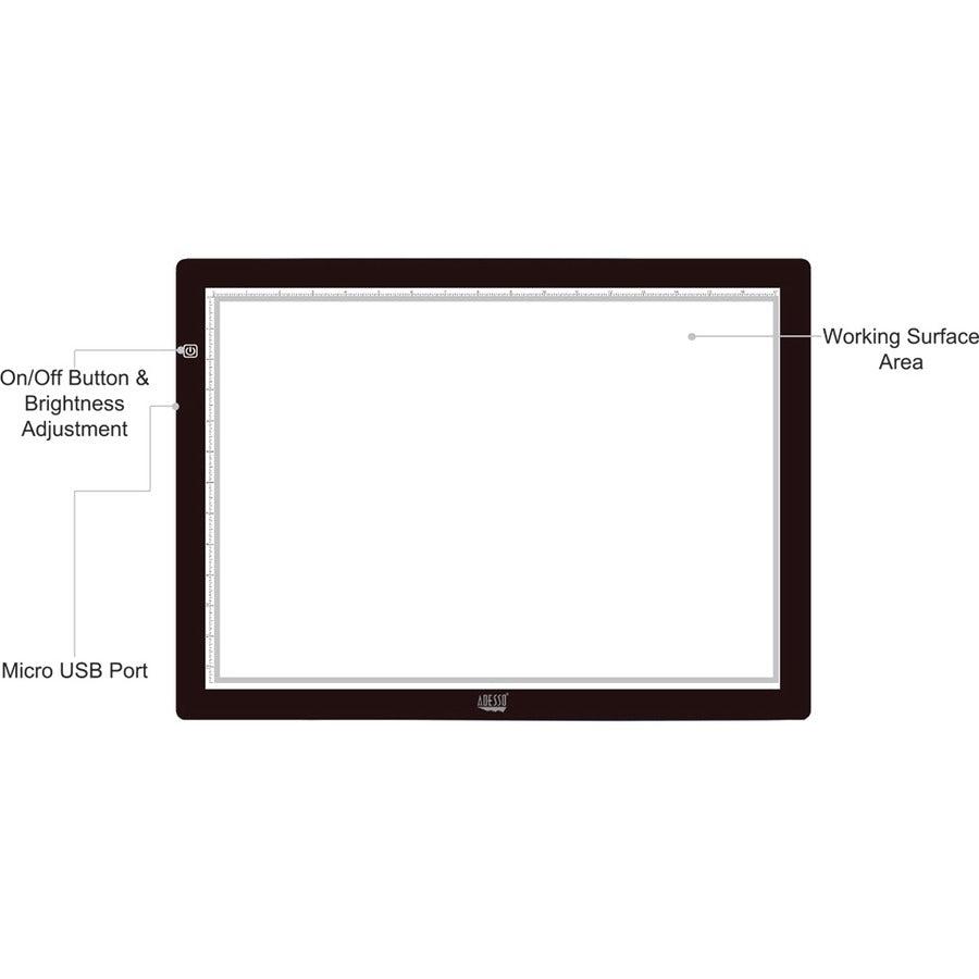Adesso CyberPad P2- 12" x 17" LED Light Tracing Pad CYBERPADP2