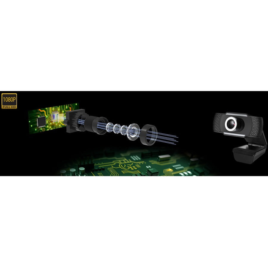 Adesso CyberTrack H4 1080P USB Webcam - 2.1 Megapixel - 30 fps - Manual Focus-Tripod Mount CYBERTRACKH4
