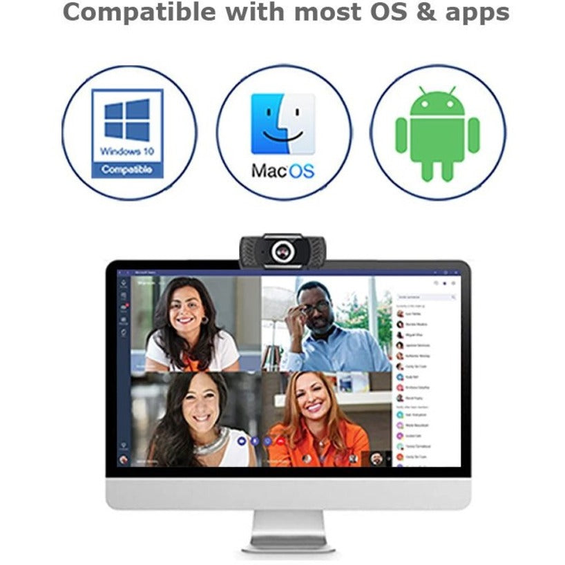 Adesso CyberTrack H4 1080P USB Webcam - 2.1 Megapixel - 30 fps - Manual Focus-Tripod Mount CYBERTRACKH4