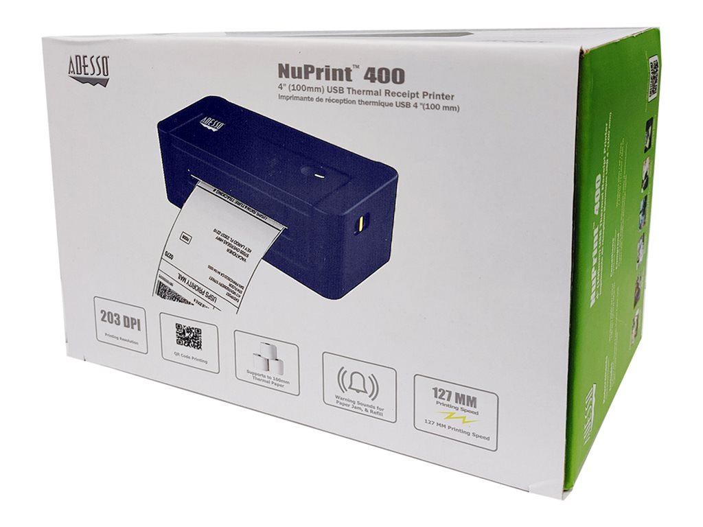 Adesso NuPrint 400 - Receipt printer - direct thermal - - 203 dpi - up to 300 inch/min - USB NUPRINT400