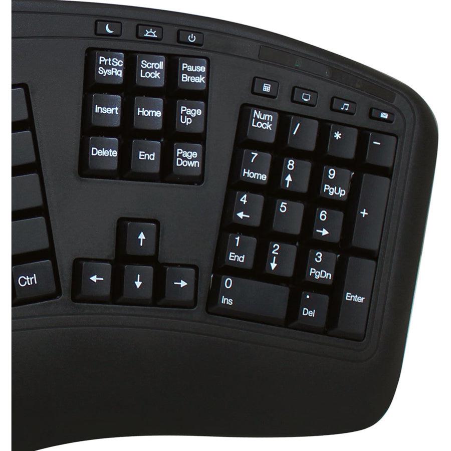 Adesso Tru-Form Media 1500 - Wireless Ergonomic Keyboard And Laser Mouse