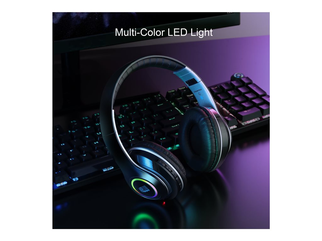 Adesso Xtream P500 - Headset - full size - Bluetooth - wireless, wired - 3.5 mm jack XTREAMP500