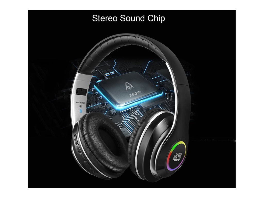 Adesso Xtream P500 - Headset - full size - Bluetooth - wireless, wired - 3.5 mm jack XTREAMP500