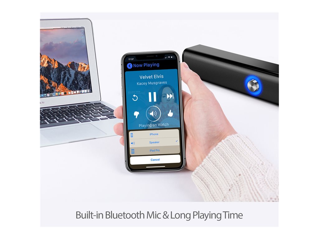 Adesso Xtream S6 - Sound bar - wireless - Bluetooth - 20 Watt XTREAMS6