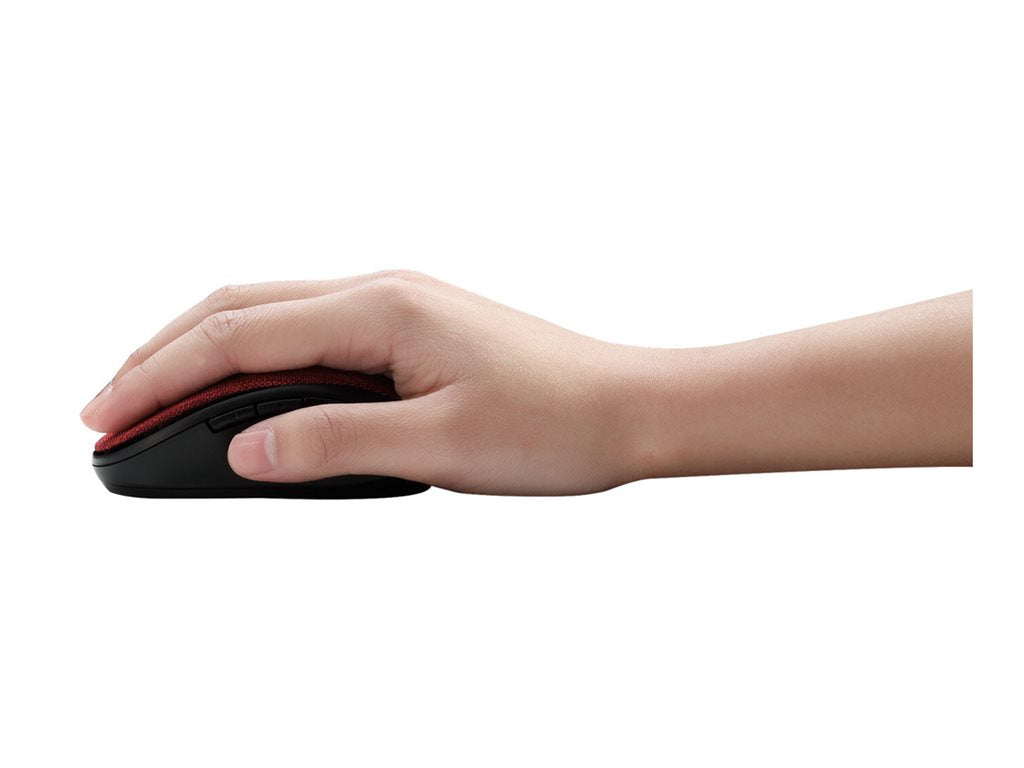 Adesso iMouse S80 - Mouse - right and left-handed - optical - 6 buttons - wireless - 2.4 GHz - USB wireless receiver - red IMOUSES80R