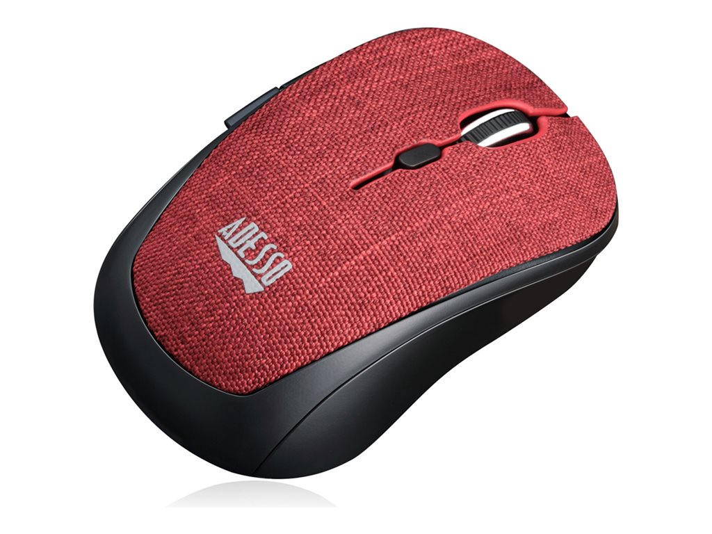 Adesso iMouse S80 - Mouse - right and left-handed - optical - 6 buttons - wireless - 2.4 GHz - USB wireless receiver - red IMOUSES80R