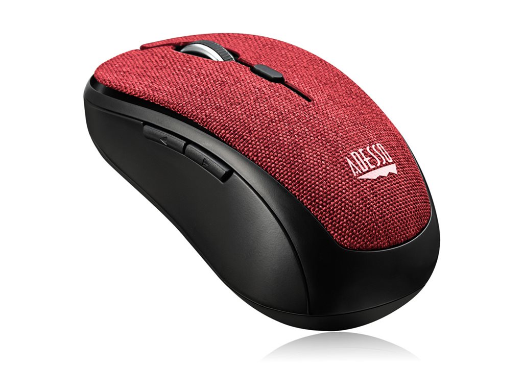 Adesso iMouse S80 - Mouse - right and left-handed - optical - 6 buttons - wireless - 2.4 GHz - USB wireless receiver - red IMOUSES80R