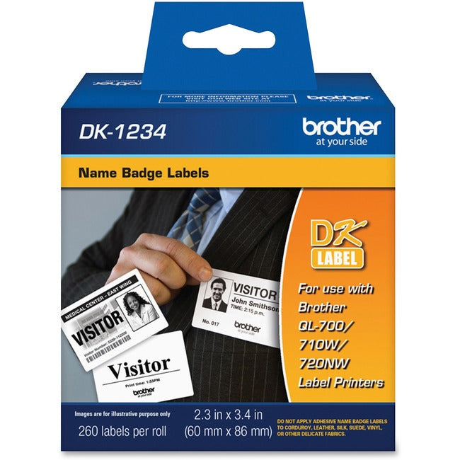 Adhesive Name Bagdes (260 Labels) 60Mm 86Mm (2.3 Inch X 3.4 Inch)