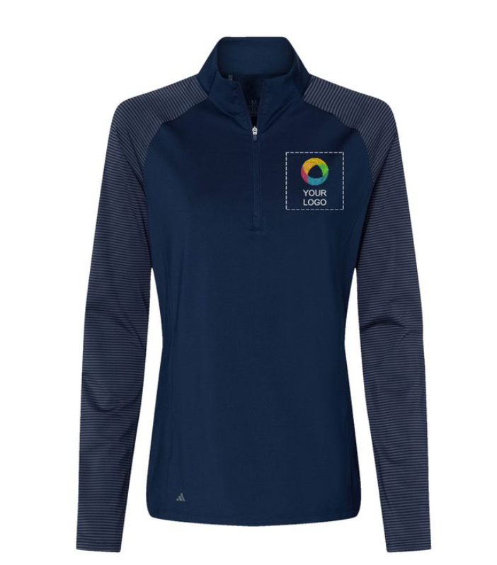 Adidas® Women's Stripe Block Quarter-Zip Sweatshirt – Bold Style and Comfort with a Sporty Edge