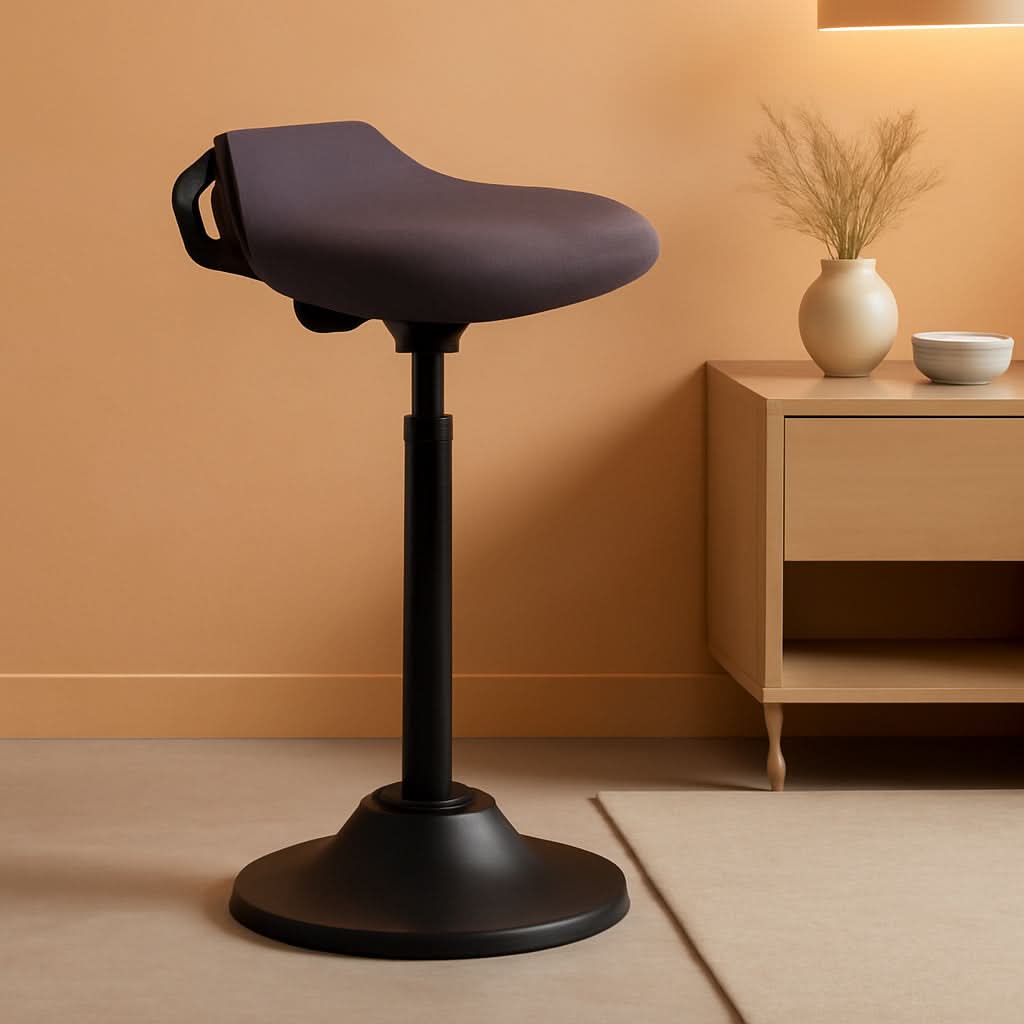 Adjustable Ergonomic Standing Desk Chair 23.6 To 33.3 Inches Slate Gray Fabric