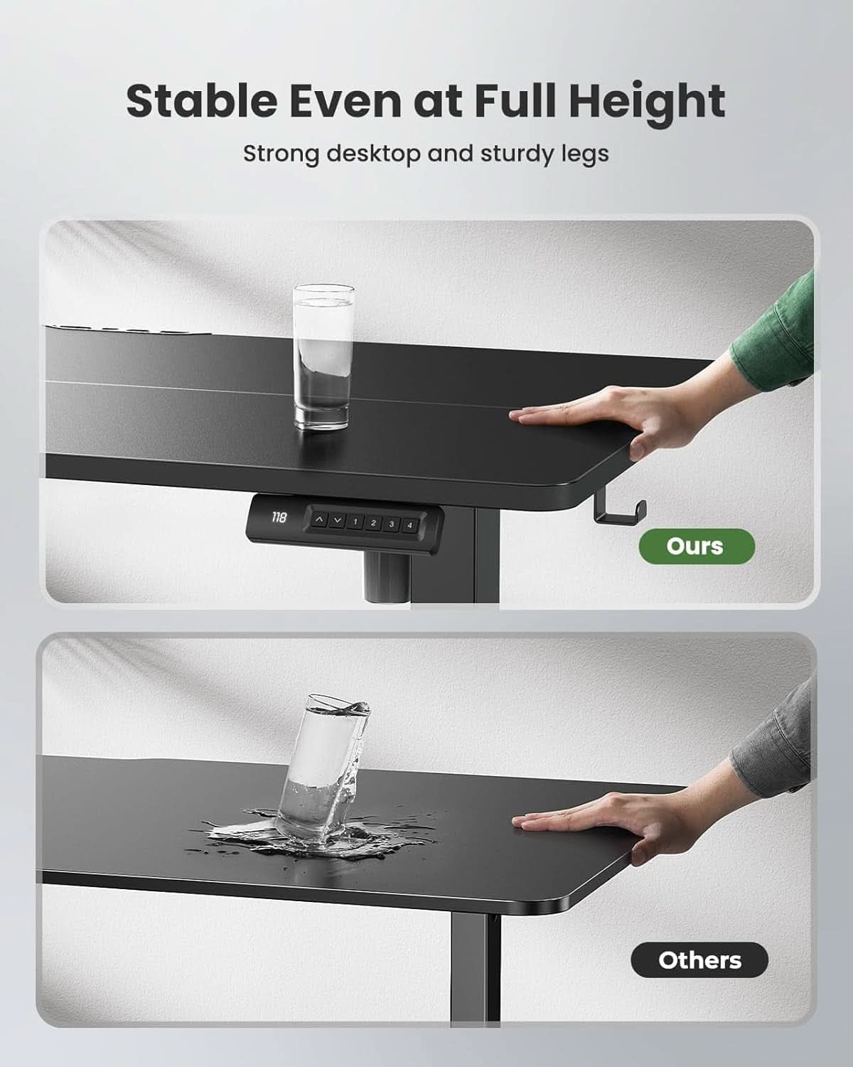 Adjustable Height Electric Standing Desk with Memory Presets