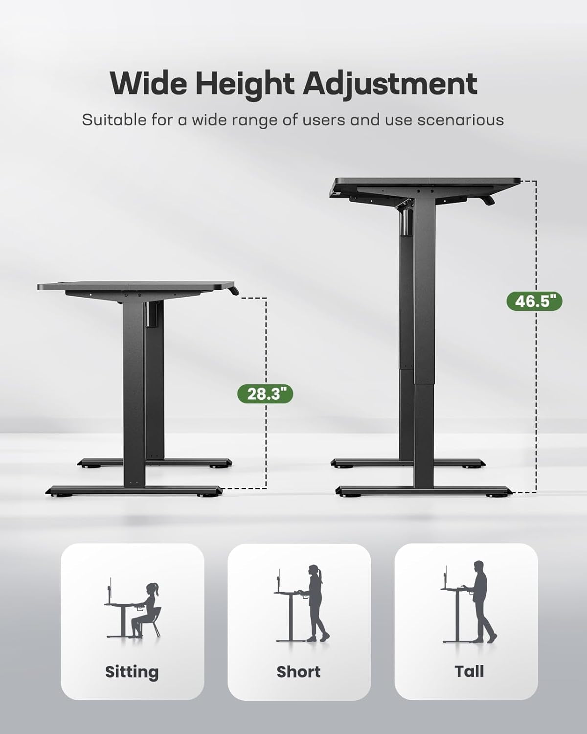 Adjustable Height Electric Standing Desk with Memory Presets