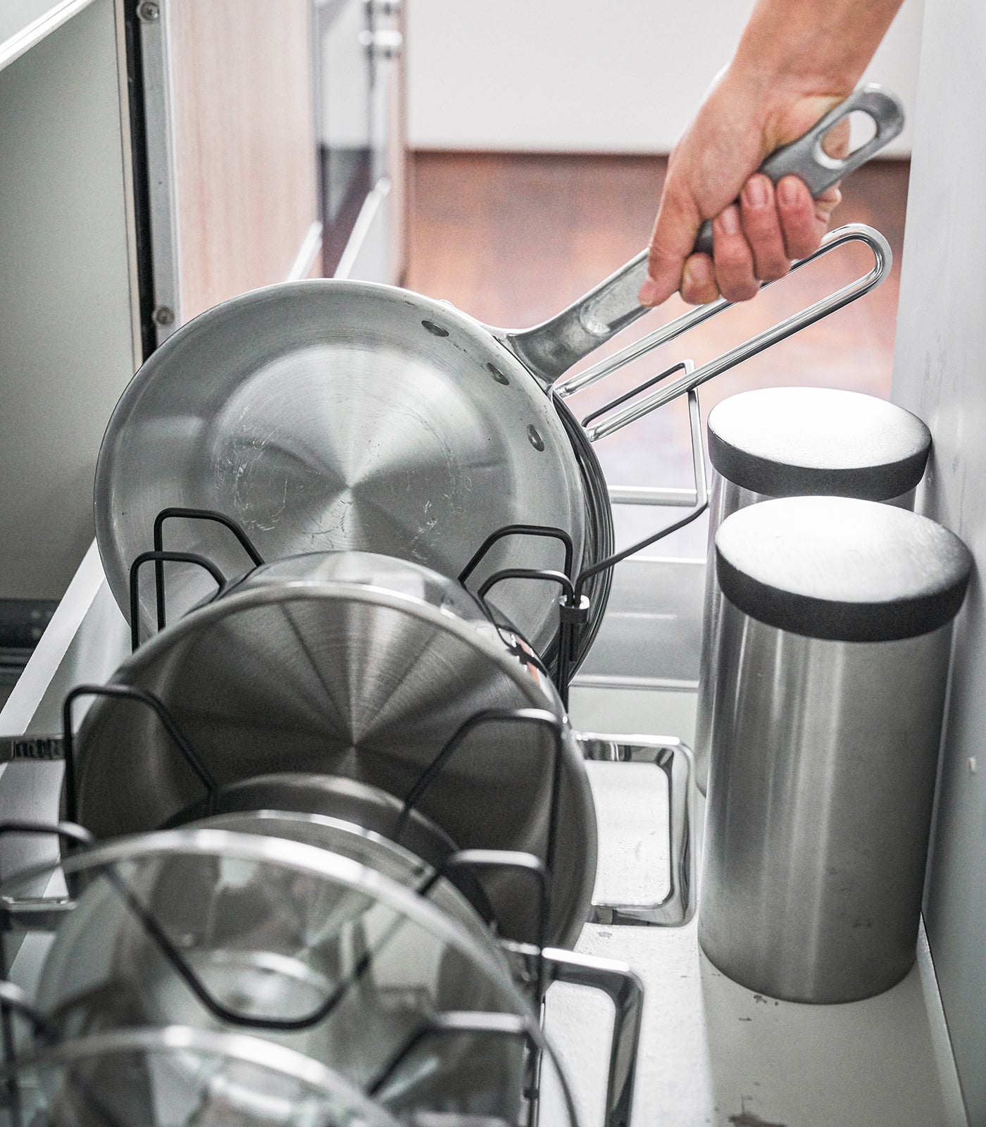 Adjustable Pot Lid Organizer - Steel