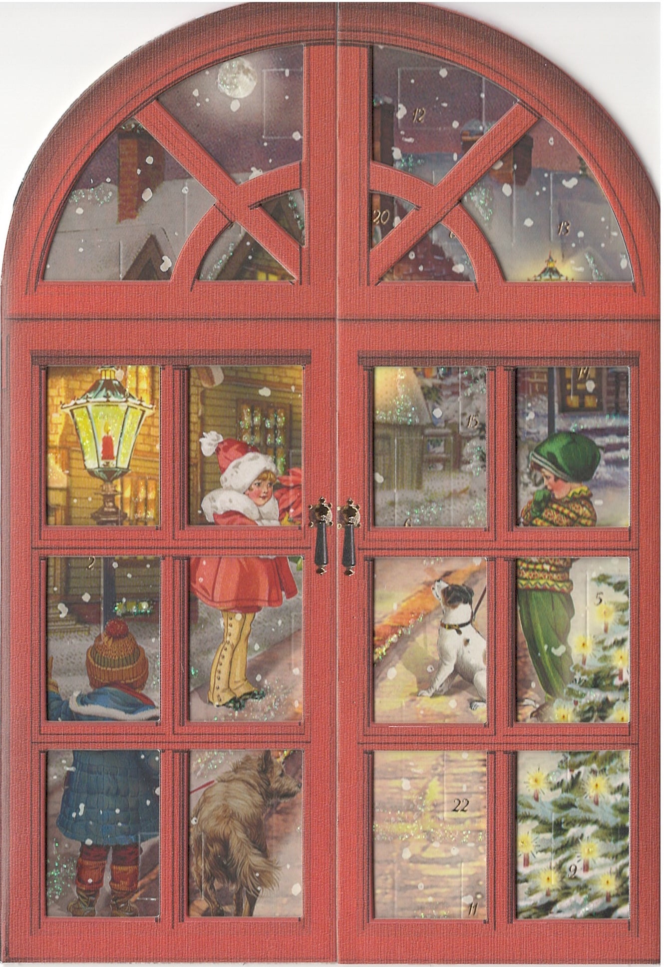 Advent Greeting Card – Festive Holiday Door Scene