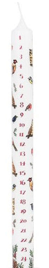 Advent Taper Candle - Winter Birds