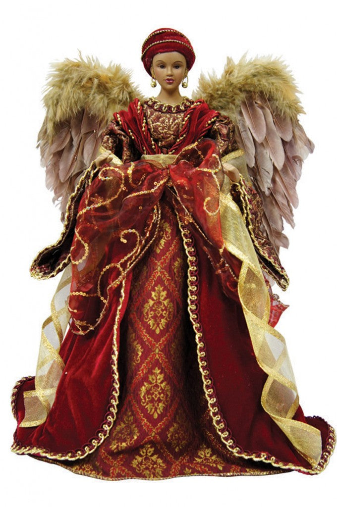 African American Diva Angel Tree Topper - 16"
