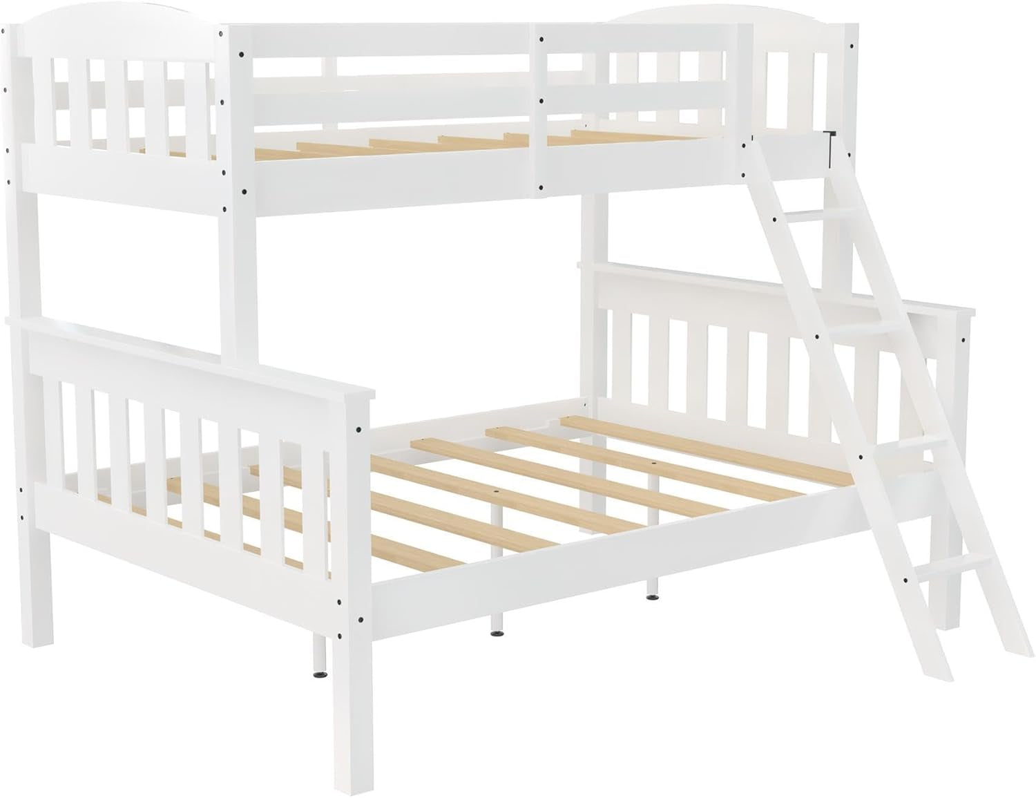 Airlie Twin Over Full Bunk Bed In White Wood Converts To Twin And Full