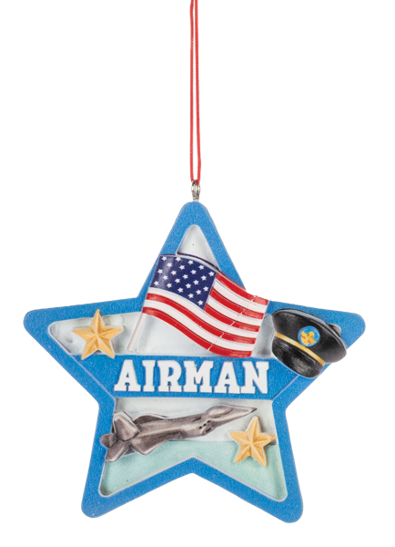 Airman's Pride: Stars and Stripes Take Flight Ornament