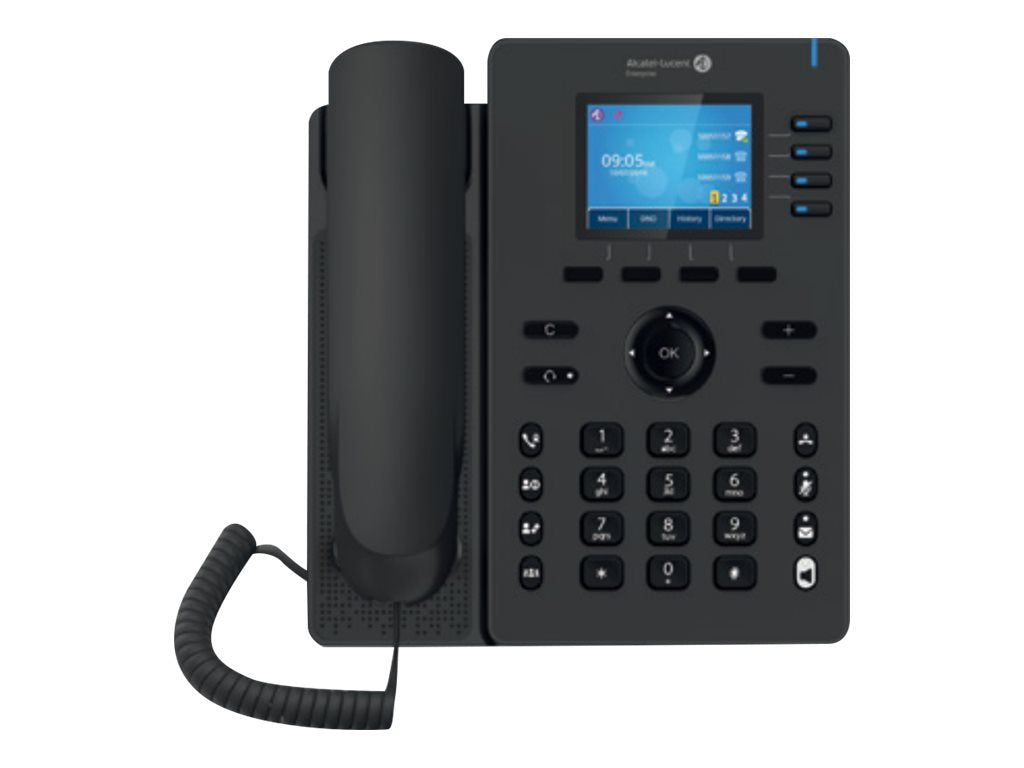 Alcatel-Lucent Enterprise ALE-3 - VoIP phone - 6-way call capability - SIP v2, SRTP - gray 3MK27017AA