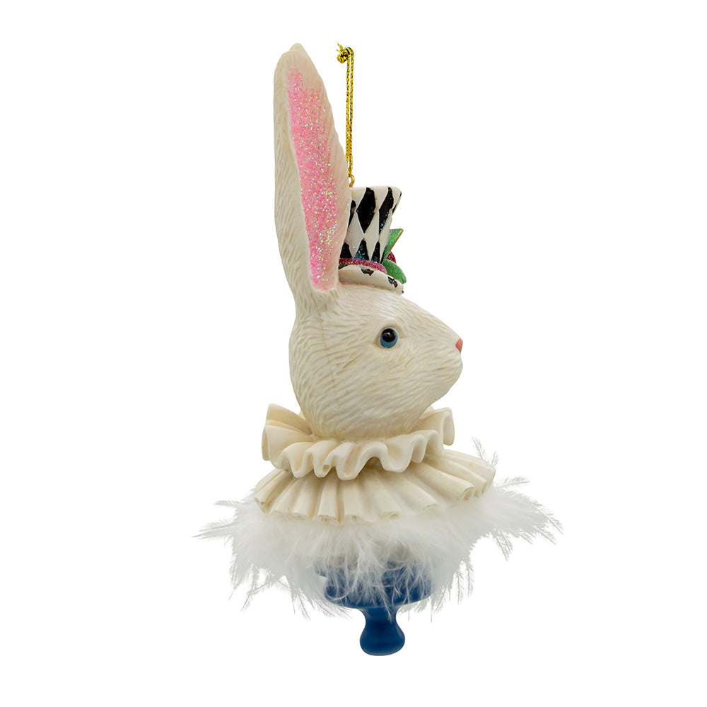Alice In Wonderland Hat Ornament - White Rabbit