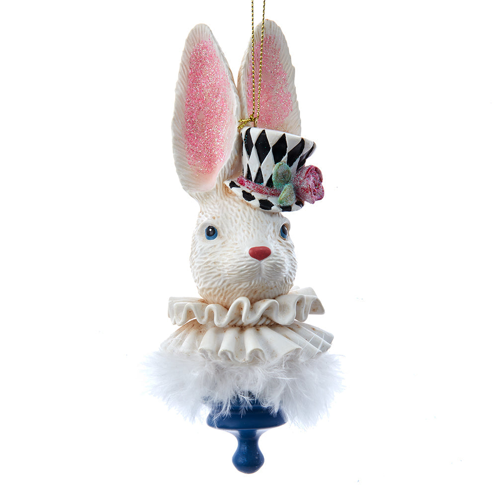 Alice In Wonderland Hat Ornament - White Rabbit