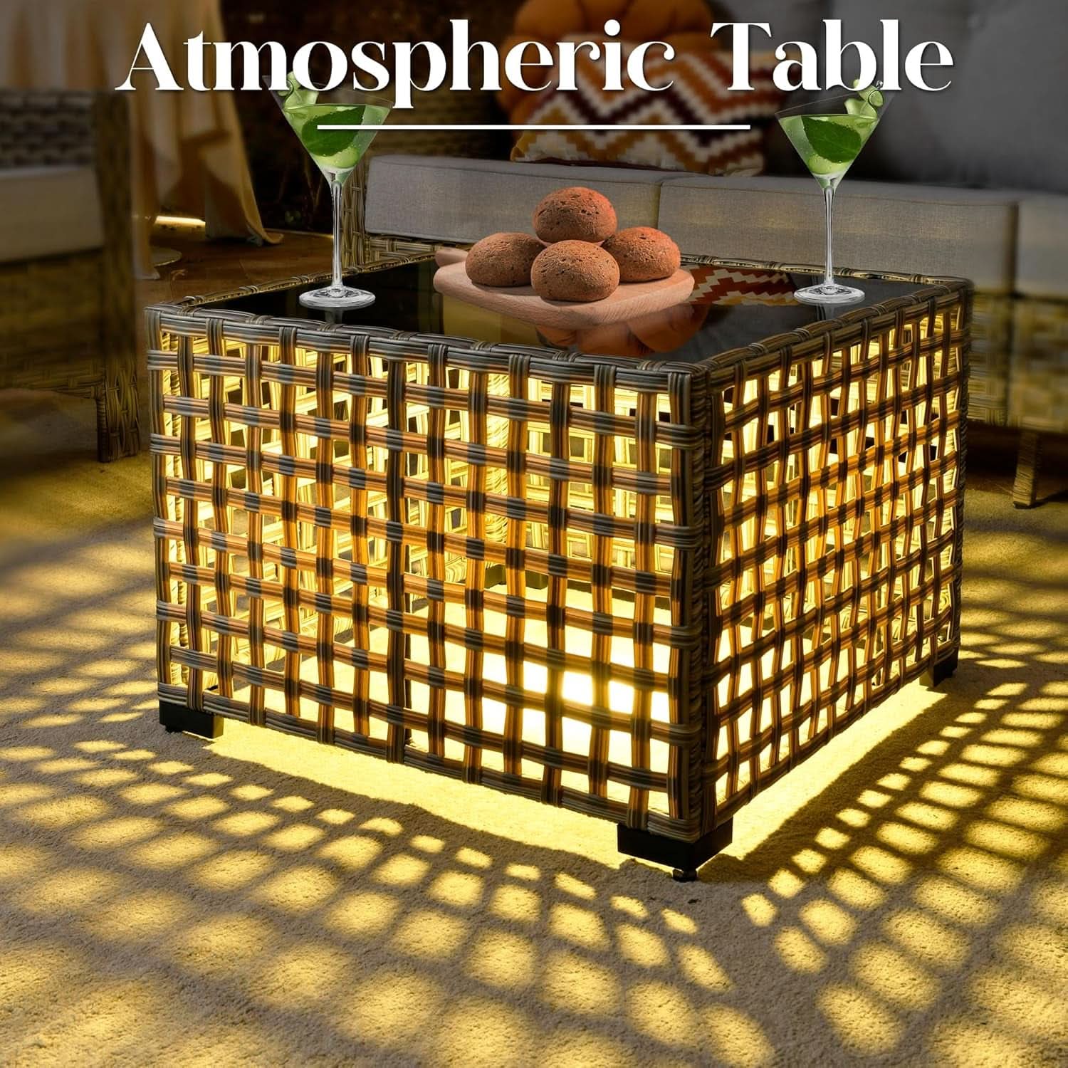 All Weather 5 Piece Outdoor Sofa Set with Swivel Rockers