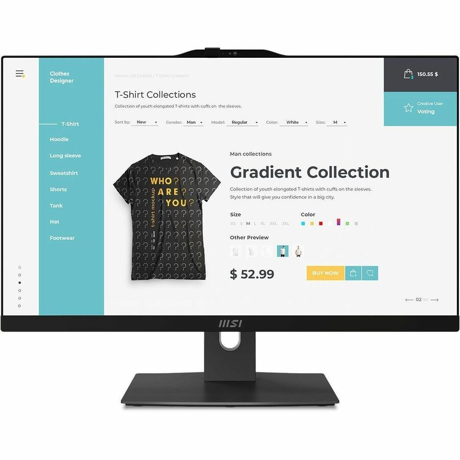 All-in-One Computer Intel Core i5 - Touchscreen Desktop Workstation | MSI MAM242TP1M1096