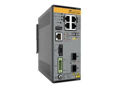 Allied Telesis AT IE220-6GHX - Switch - L2+ - managed - 4 x 10/100/1000Base-T + 2 x 1 Gigabit / 10 Gigabit SFP+ (uplink) - DIN AT-IE220-6GHX-980