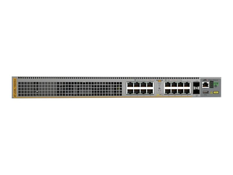 Allied Telesis AT x530L-18GHXm - Switch - L3 - managed - 16 x 100/1000/2.5G/5G (PoE++) + 2 x 1 Gigabit / 10 Gigabit SFP+ (uplink) AT-X530L-18GHXM-10