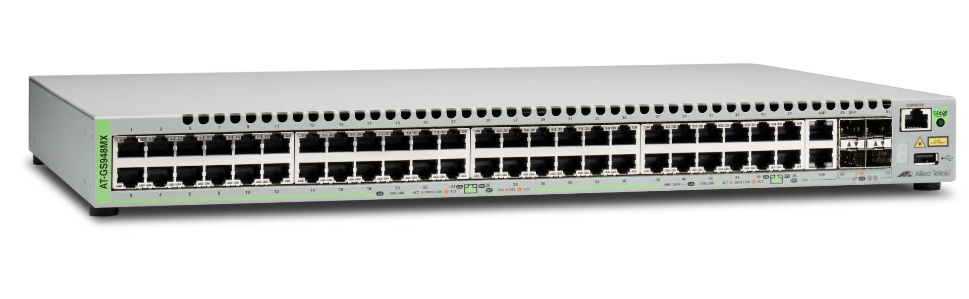 Allied Telesis CentreCom GS980MX/52PSM Layer 3 Switch - 48-Port PoE+ Managed | Allied Telesis AT-GS980MX/52PSM-10
