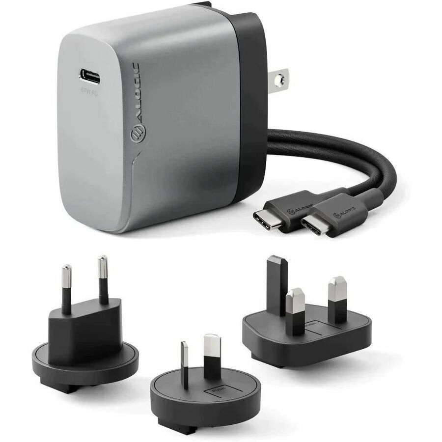 Alogic 1X67 Rapid Power 67W Multi-Country GaN Charger - 1 Pack - 120 V AC 230 V AC Input -
