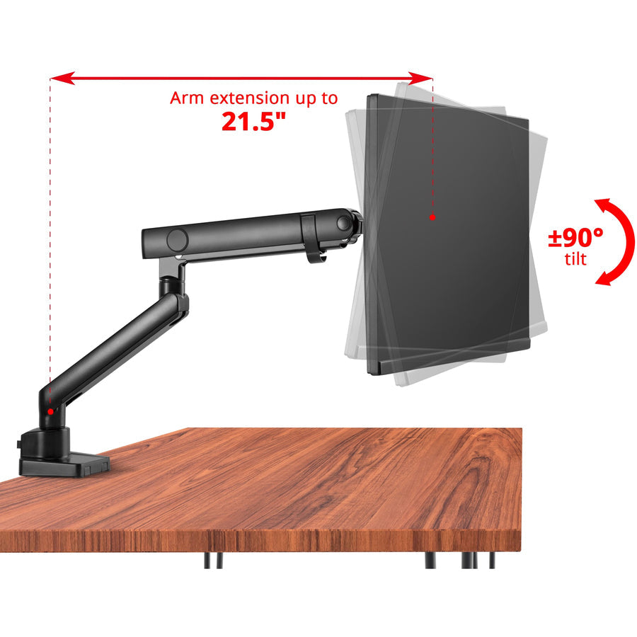Aluminum Mechanical Spring Single Monitor Arm Mount - 17 to 32" - Max Load 17.6 lbs" CE-MT2T12-S1