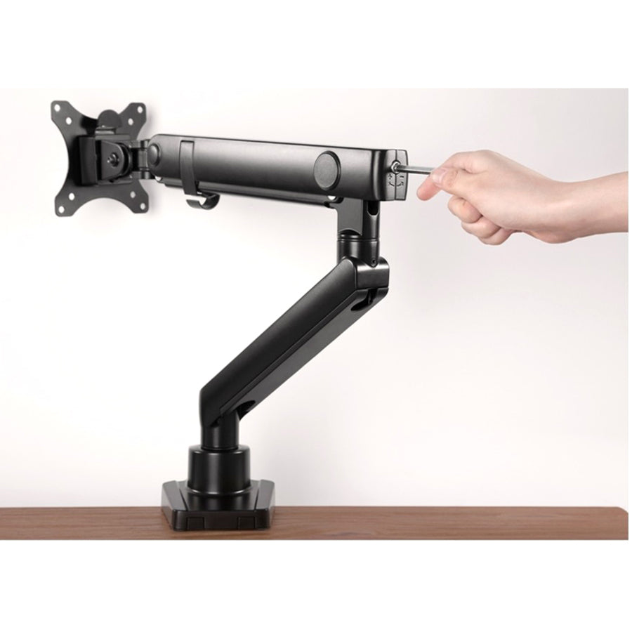 Aluminum Mechanical Spring Single Monitor Arm Mount - 17 to 32" - Max Load 17.6 lbs" CE-MT2T12-S1