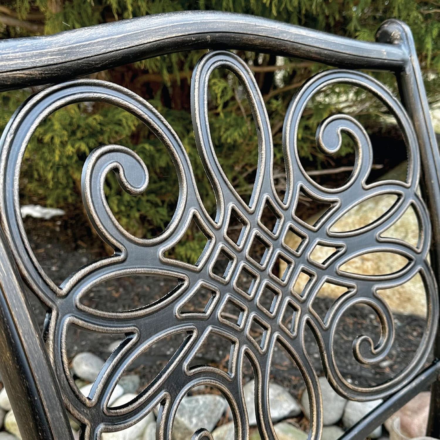 Aluminum Patio Dining Set 5 Piece With Blue Cushions For 4