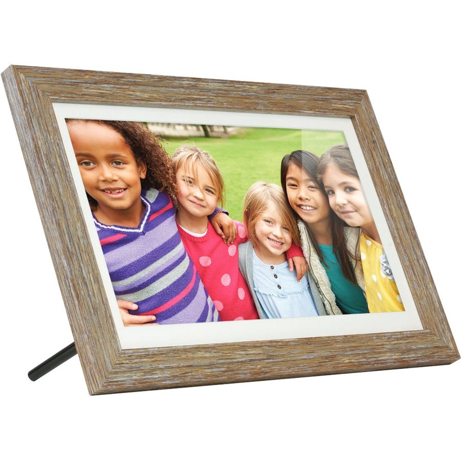 Aluratek 13.3 WiFi Touchscreen Distressed Wood Digital Photo Frame" ASHDPF13F