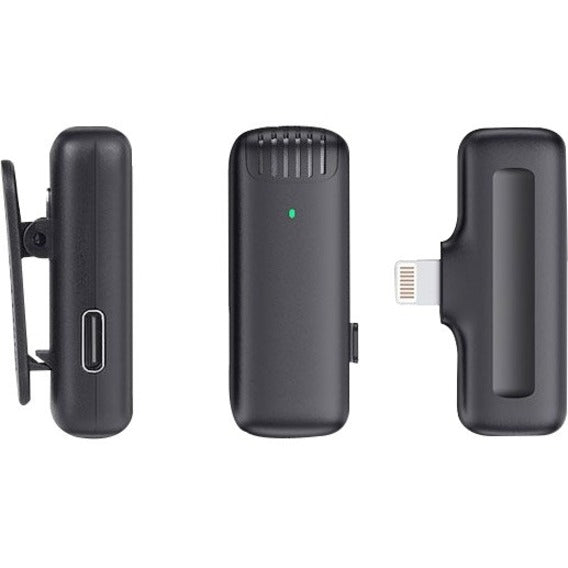 Aluratek AWLML01F Wireless Microphone - Black - Omni-directional - Clip-on, Lapel