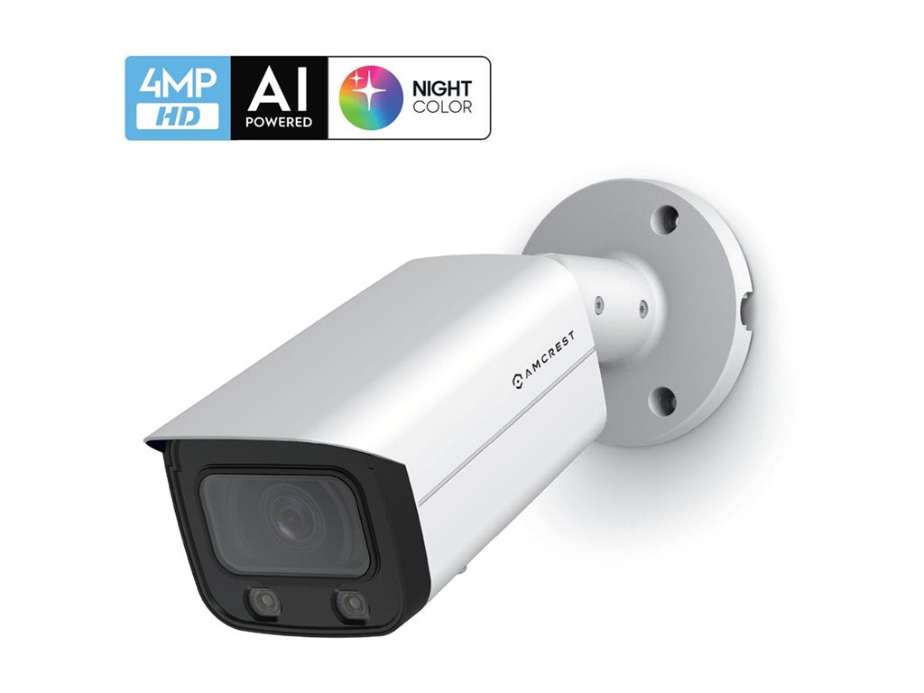 Amcrest IP4M-1046EW-AI - Network surveillance camera - bullet - weatherproof - color (Day&Night) - 4 MP - 2688 x 1520 - 1080p
