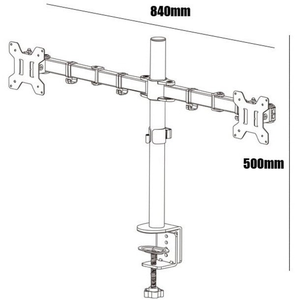 Amer 2Xc Mounting Arm For Monitor - Black