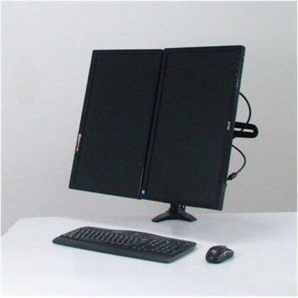 Amer Mounts Clamp Based Dual Monitor Mount for two 15-24" LCD/LED Flat Panel Screens" AMR2C